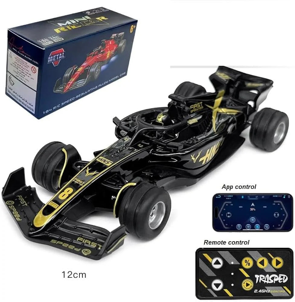 F1 Trasped 1:64 Mini RC Alloy Car – 2.4GHz Speed Control Racing Model