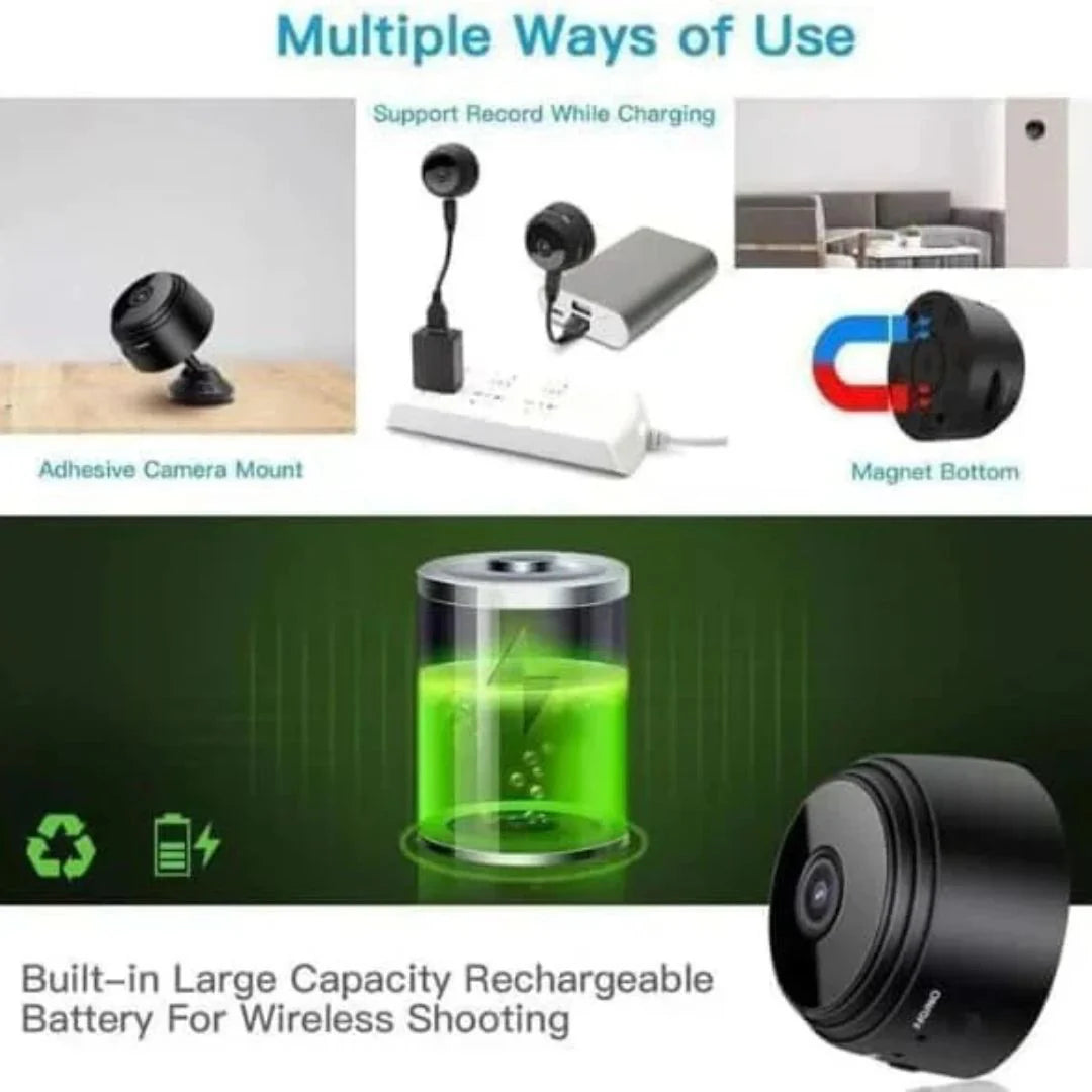 Pack of 2 - HD Magnetic Mini Security Camera