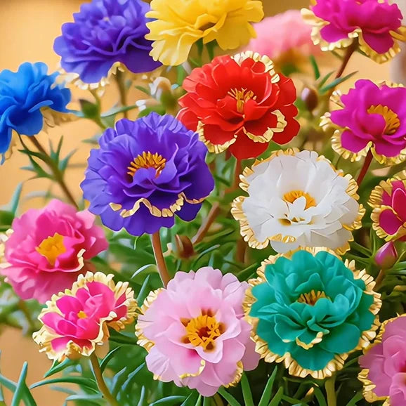 Premium Golden Lace Portulaca Seeds – Bright Double Blooms | Pack of 500