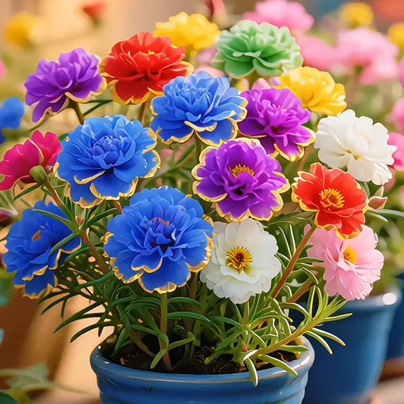 Premium Golden Lace Portulaca Seeds – Bright Double Blooms | Pack of 500