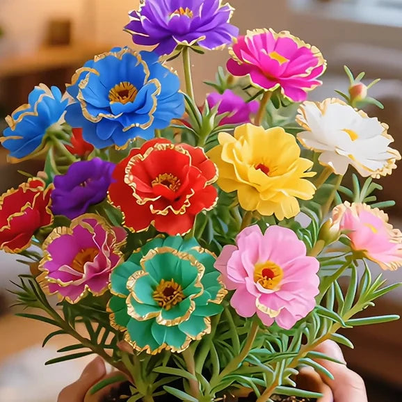 Premium Golden Lace Portulaca Seeds – Bright Double Blooms | Pack of 500
