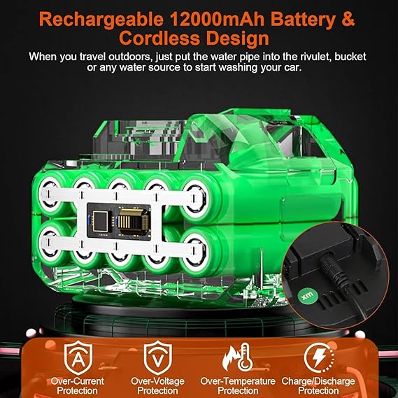 ProClean 48V Cordless Pressure Washer Gun | 6-in-1 High-Pressure Cleaning System