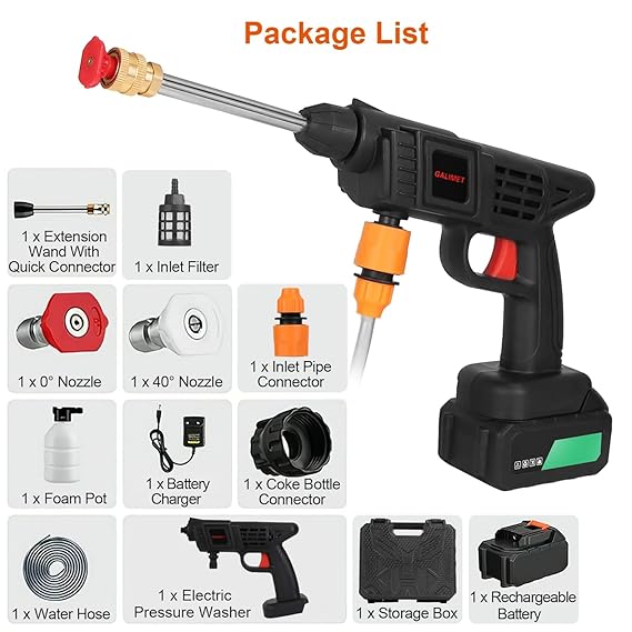 ProClean 48V Cordless Pressure Washer Gun | 6-in-1 High-Pressure Cleaning System