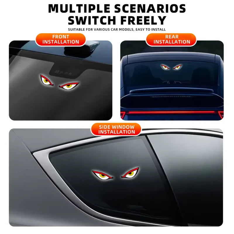 Devil Eye Solar-Powered Rear Window LED Warning Light