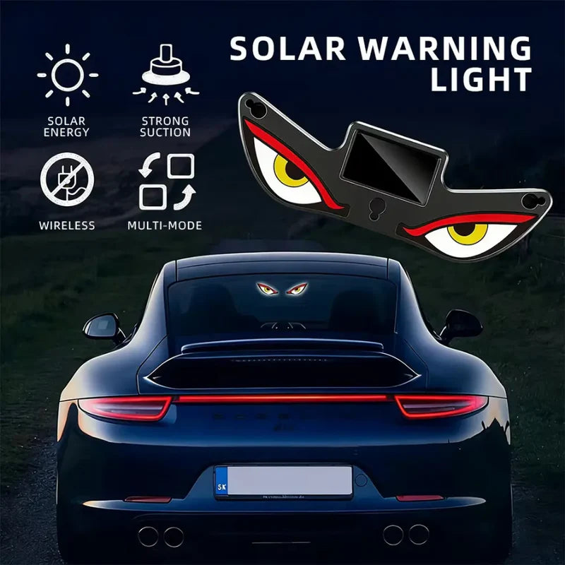 Devil Eye Solar-Powered Rear Window LED Warning Light