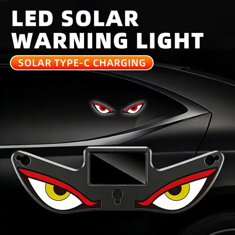 Devil Eye Solar-Powered Rear Window LED Warning Light